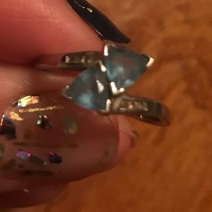 Aquamarine and Diamond Ring